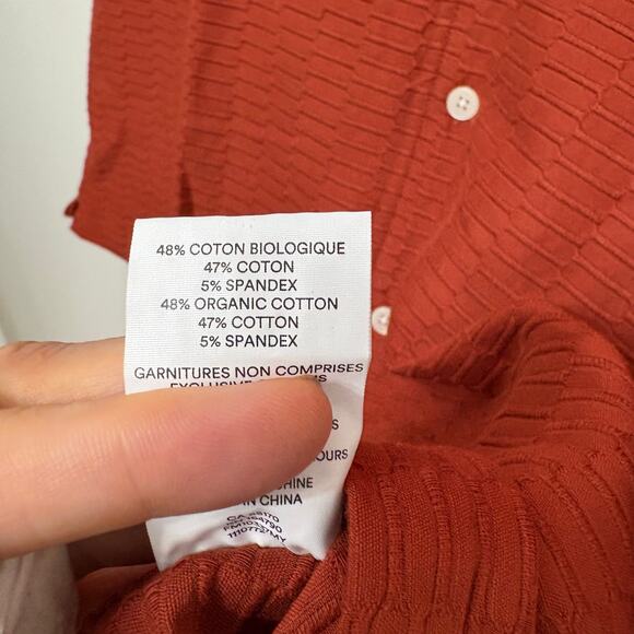 Frank and Oak men’s NWT’s textured Camp collared shirt. Size large - Picture 7 of 7